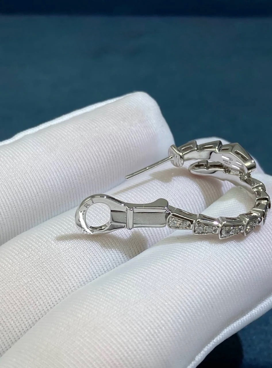 Serpenti full pave diamond earrings