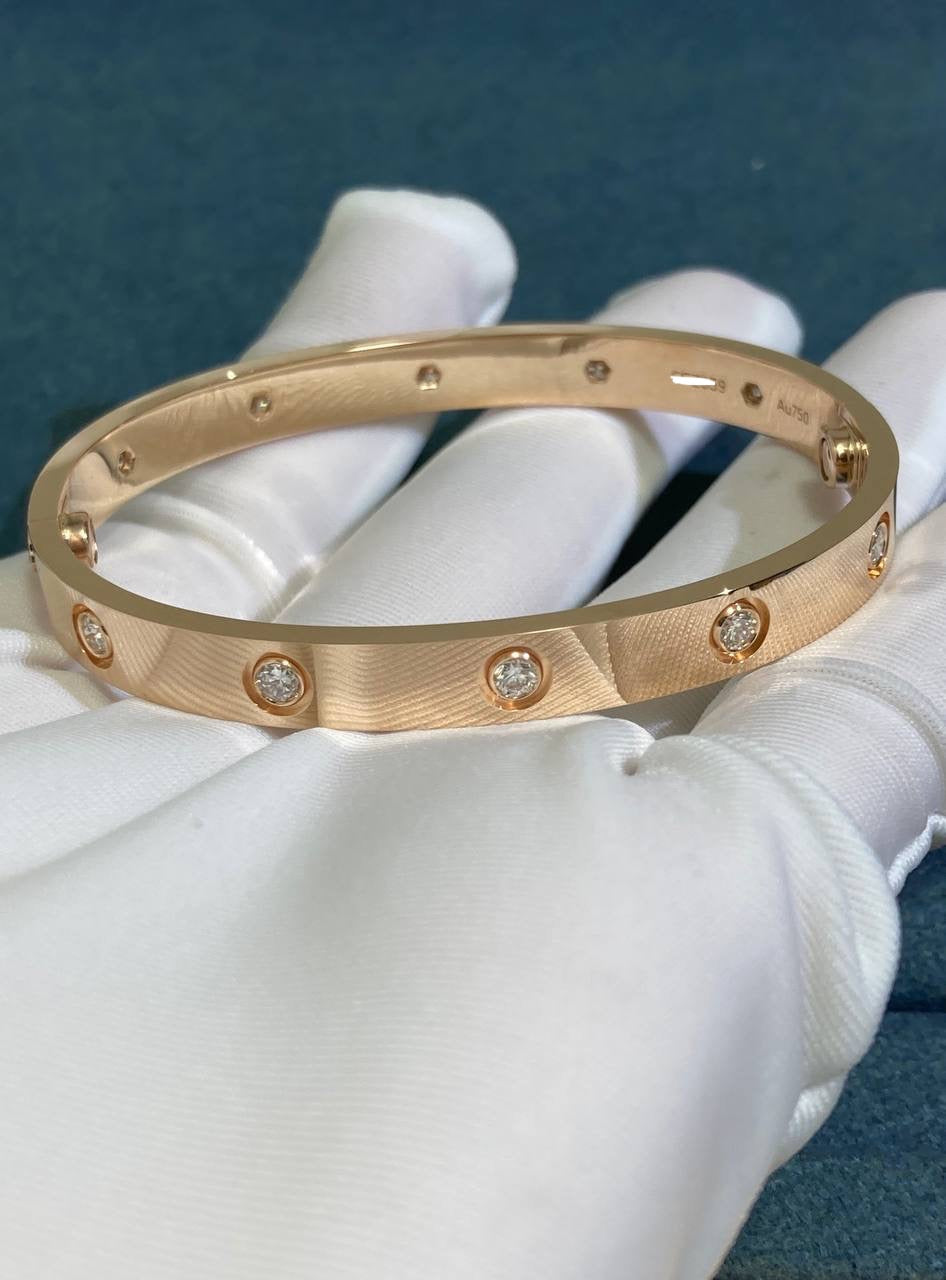Love bracelet with 10 diamonds, Classic model
