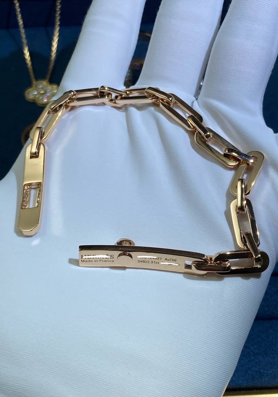 HRMS full pave diamond chain bracelet