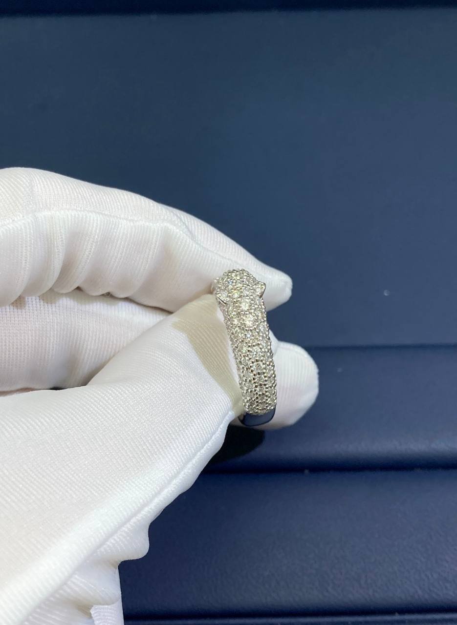 Panther full pave diamond ring, Small model