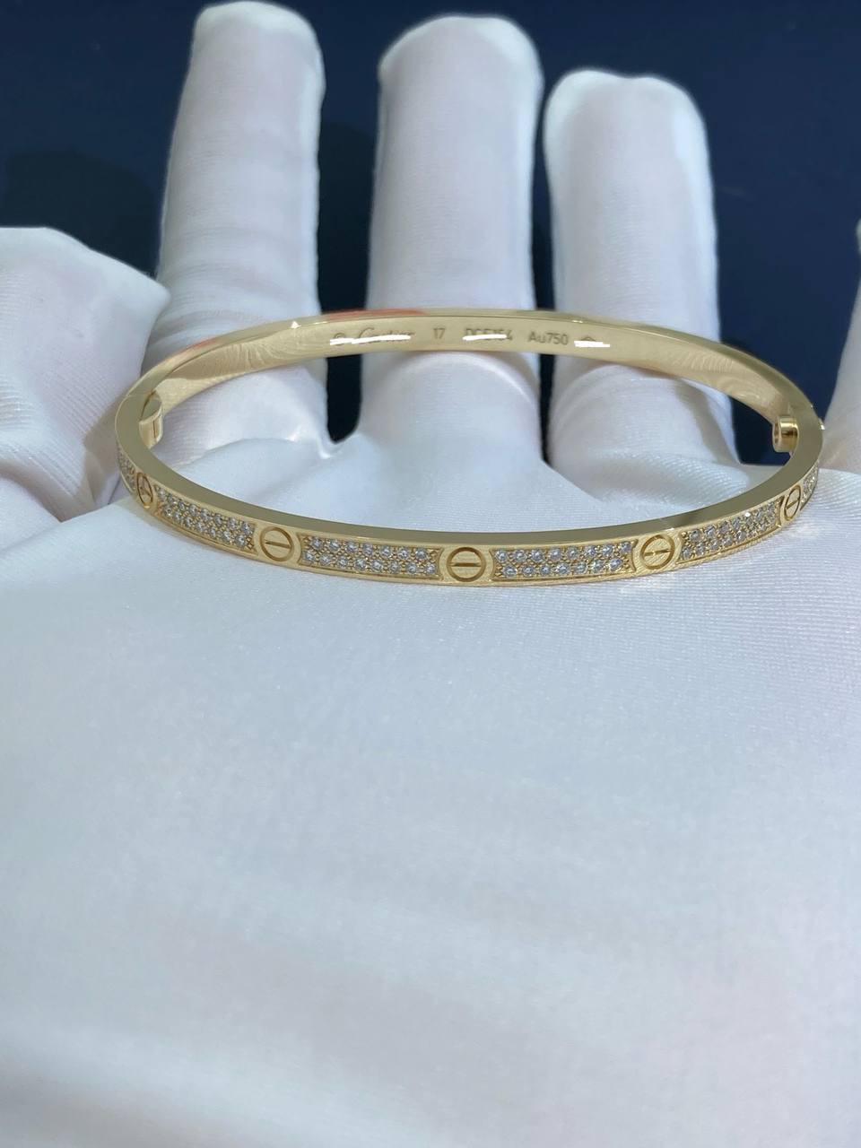 Love full pave diamond bracelet Small model
