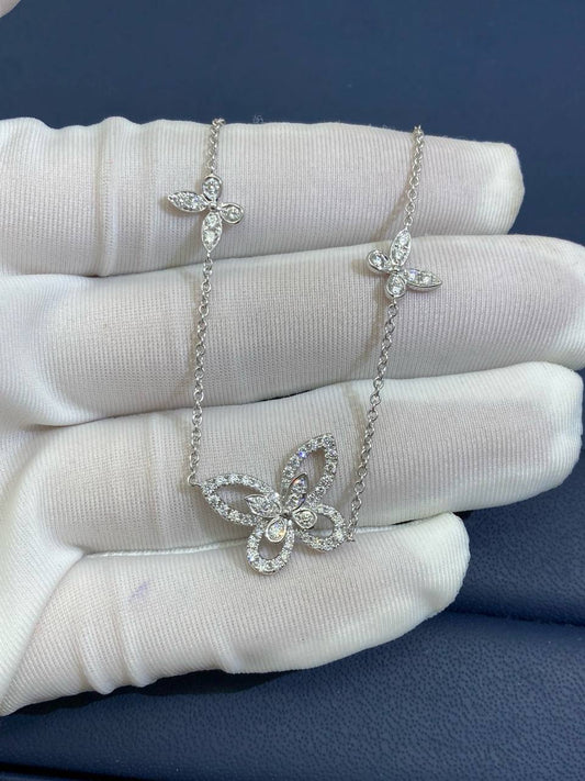 GRFF butterfly full pave diamond bracelet, Mini model