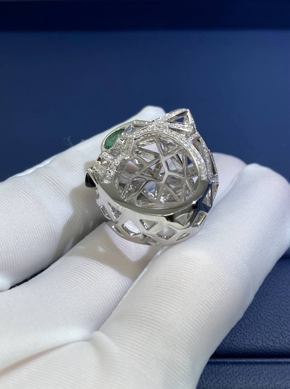 Panther full pave Open-work diamond ring