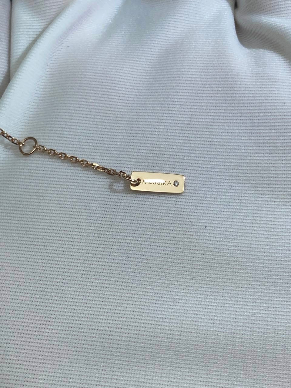 MSSK two-row necklace with diamonds