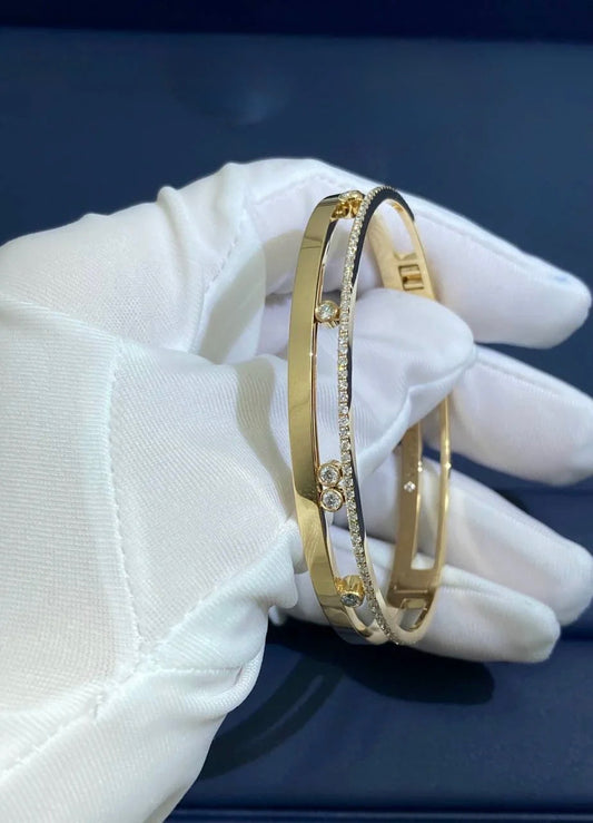 MSSK bracelet with with half-pave diamonds