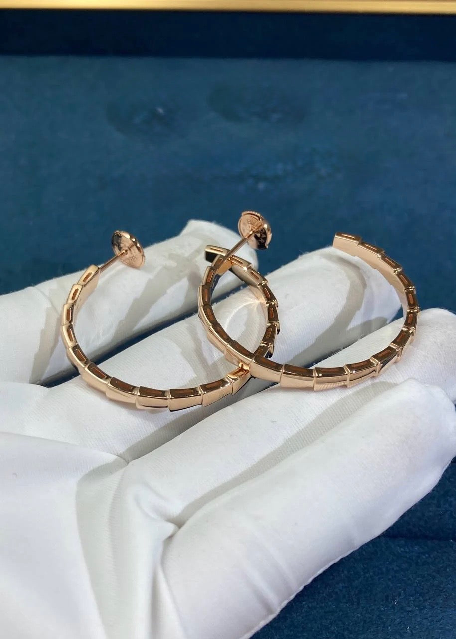 Serpenti hoop earrings
