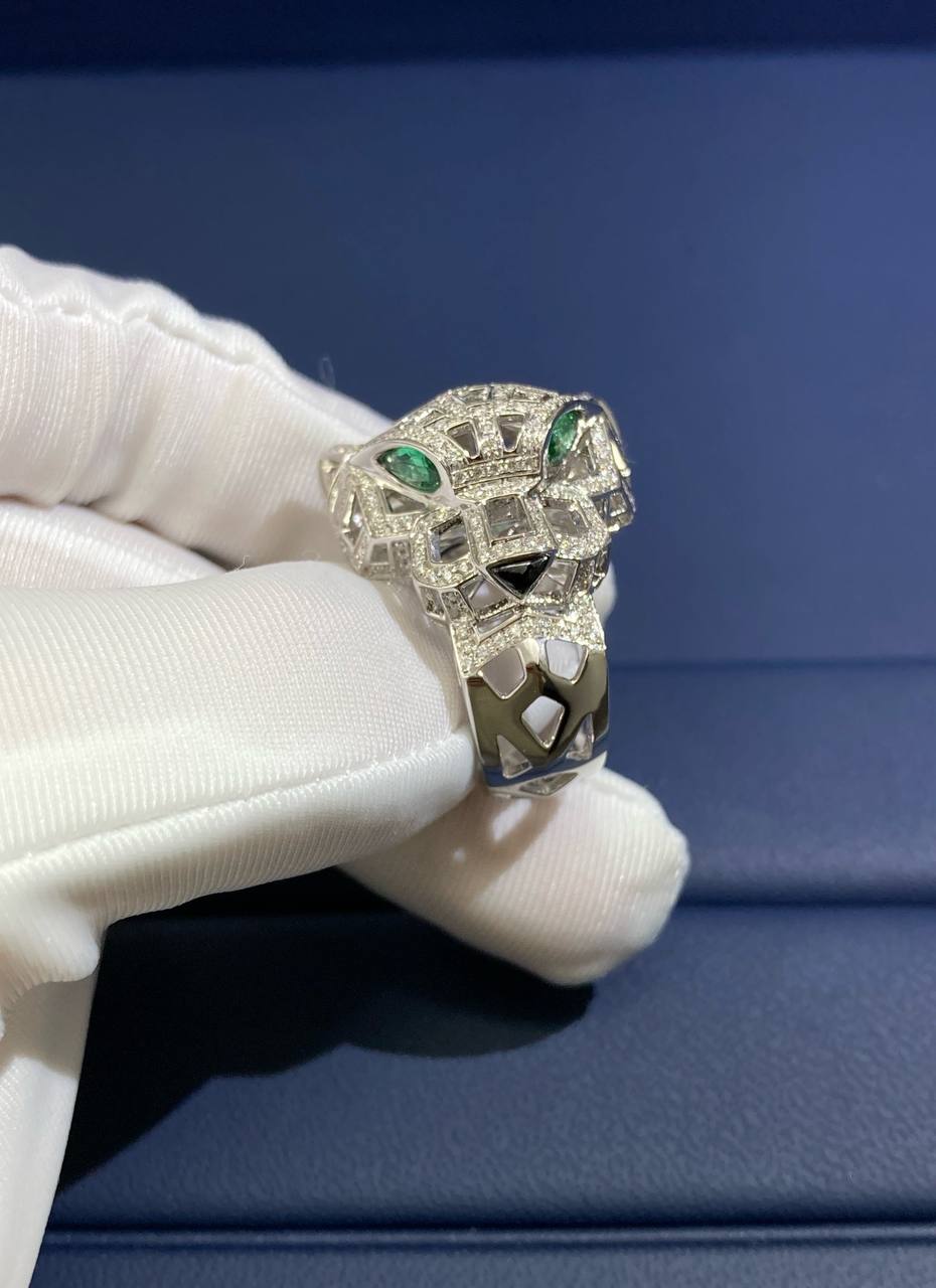 Panther full pave Open-work diamond ring