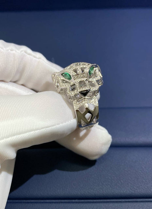 Panther full pave Open-work diamond ring