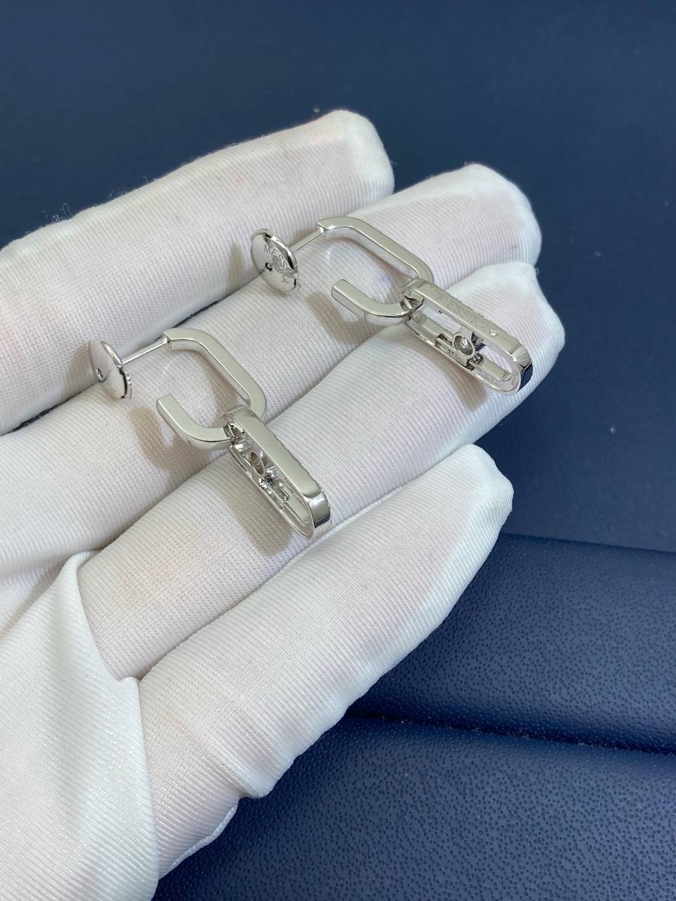 MSSK pendant earrings with diamonds