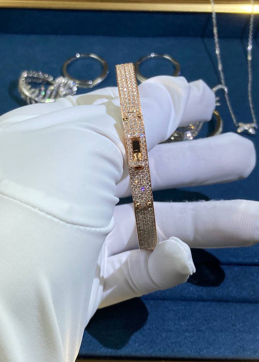 HRMS full pave diamond bracelet, Small model
