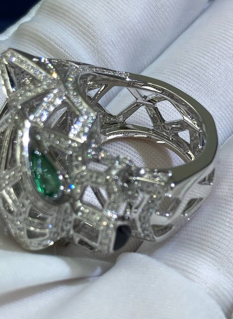 Panther full pave Open-work diamond ring