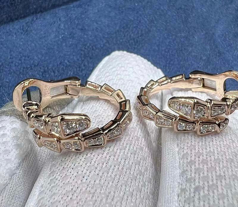 Serpenti full pave diamond earrings