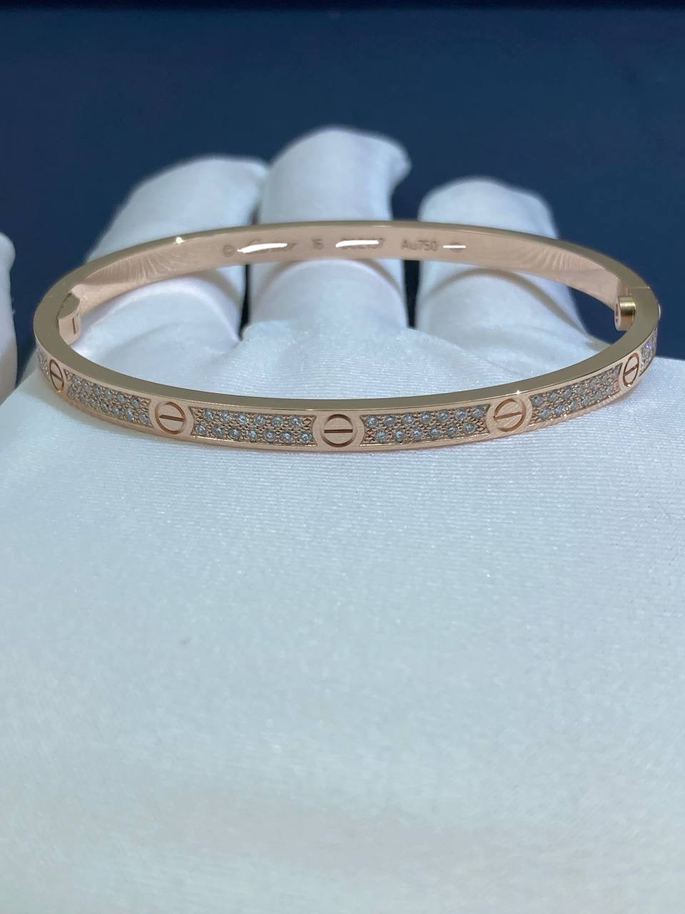 Love full pave diamond bracelet Small model